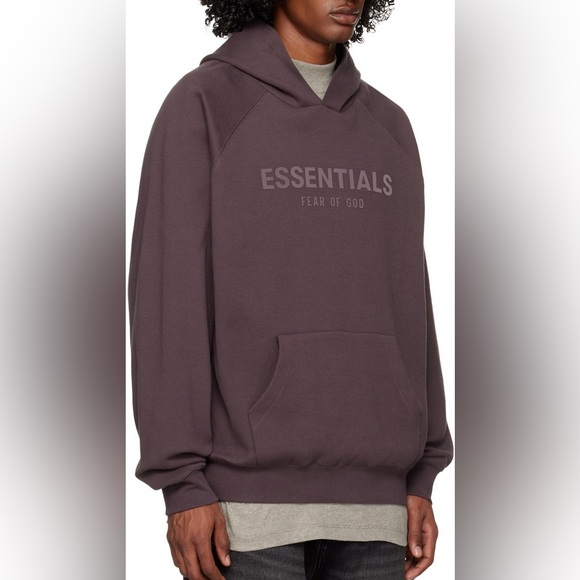 Essentials Fear of God Men's Purple and Burgundy Hoodie‎ Size Medium